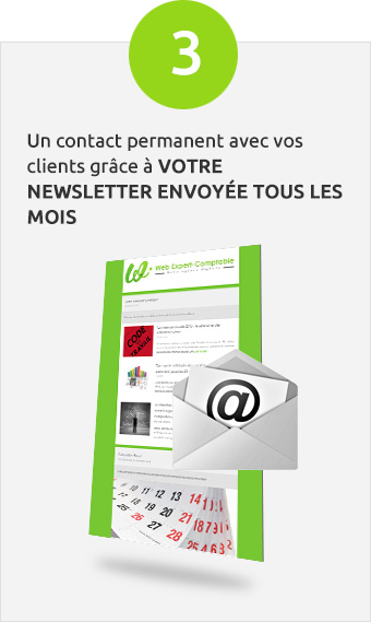 Un contact permanent avec vos clients grâce à votre newsletter envoyée tous les mois
